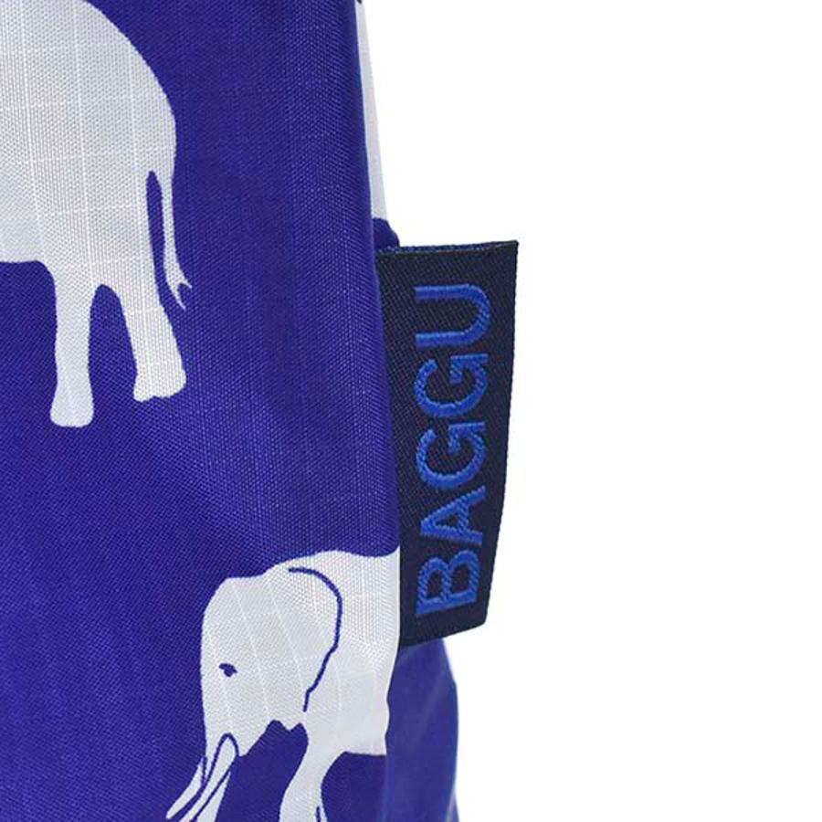 バグゥ バグー BAGGU バッグ エコバッグ エコバック トート ショッピングバッグ STANDARD スタンダード REUSABLE BAG 折りたたみ ELEPHANT BLUE ブルー+ホワイト｜salada-bowl｜05
