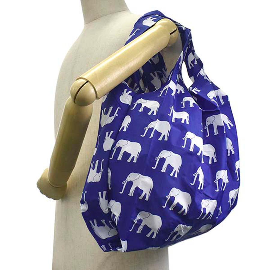 バグゥ バグー BAGGU バッグ エコバッグ エコバック トート ショッピングバッグ STANDARD スタンダード REUSABLE BAG 折りたたみ ELEPHANT BLUE ブルー+ホワイト｜salada-bowl｜06