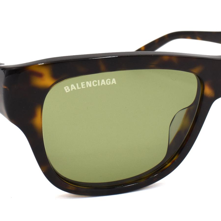 バレンシアガ BALENCIAGA サングラス スマート UVカット BB0211S-002 スクエア型 メンズ レディース ユニセックス ハバナ+グリーン｜salada-bowl｜04
