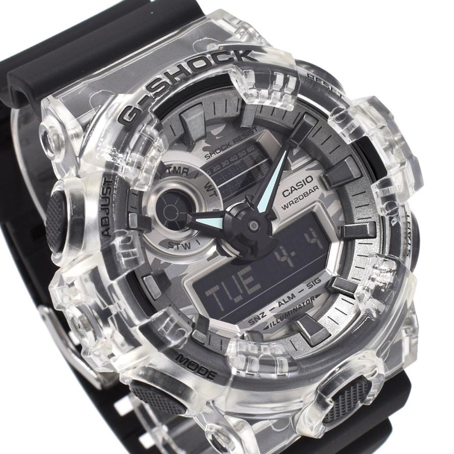 カシオ CASIO 腕時計 G-SHOCK Gショック GA-700SKC-1A ANALOG-DIGITAL GA-700 SERIES アナデジ 時計 メンズ シルバー+グレー+ブラック 海外正規品｜salada-bowl｜02