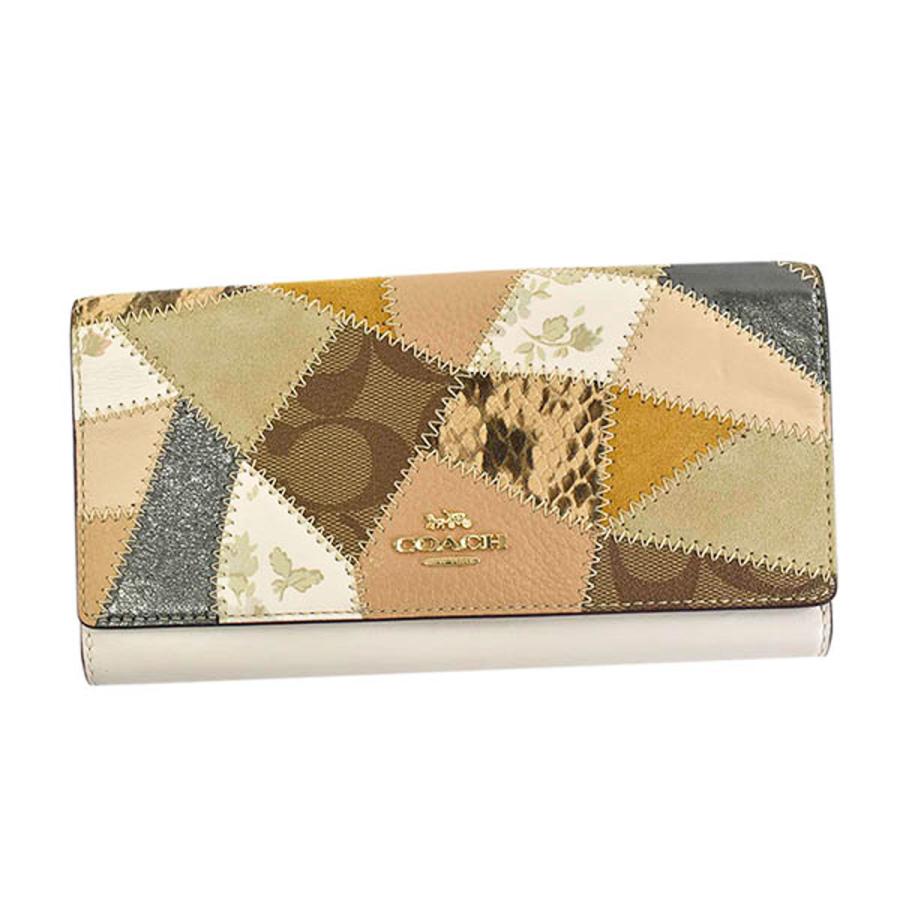 COACH コーチ 財布 91098 IMCAH 小銭入れ付き 三つ折り長財布 パッチ 