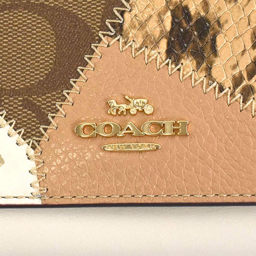 COACH コーチ 財布 91098 IMCAH 小銭入れ付き 三つ折り長財布 パッチ 