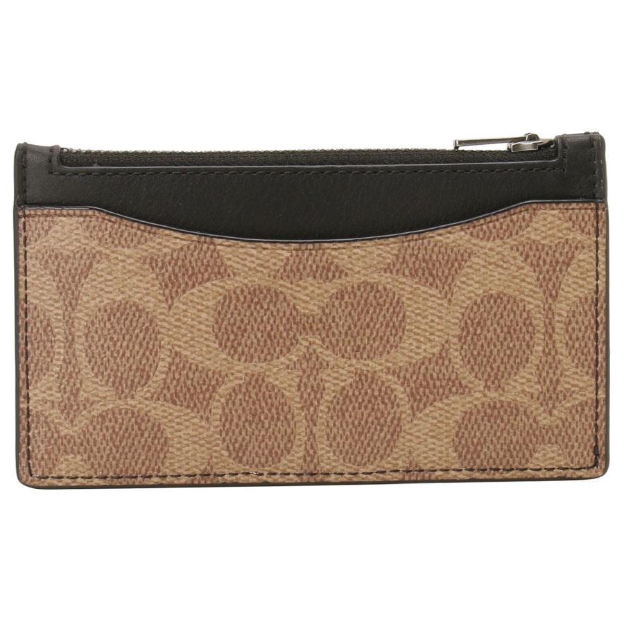 COACH コーチ シグネチャー キャンバス ジップ カードケース コイン 