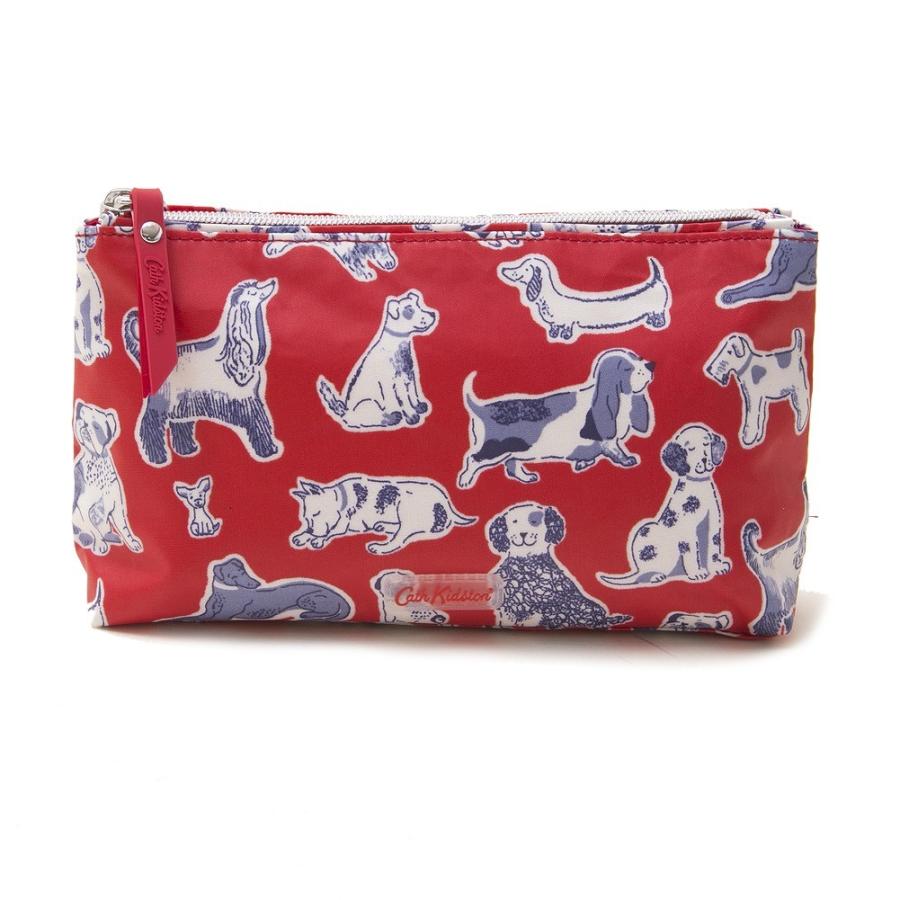 キャスキッドソン Cath Kidston ポーチ 化粧ポーチ マルチポーチ 1468 Matt Zip Make Up Bag Red Squiggle Dogs 犬柄レッド系 Cks 1468 Salada Bowl おしゃれブランド通販 通販 Yahoo ショッピング
