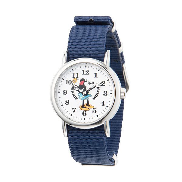 ディズニー Disney レディース ミニーマウス 腕時計 M30-02-WHNV MickeyWatch ミッキーウォッチ クオーツ式 ホワイト+ネイビー｜salada-bowl