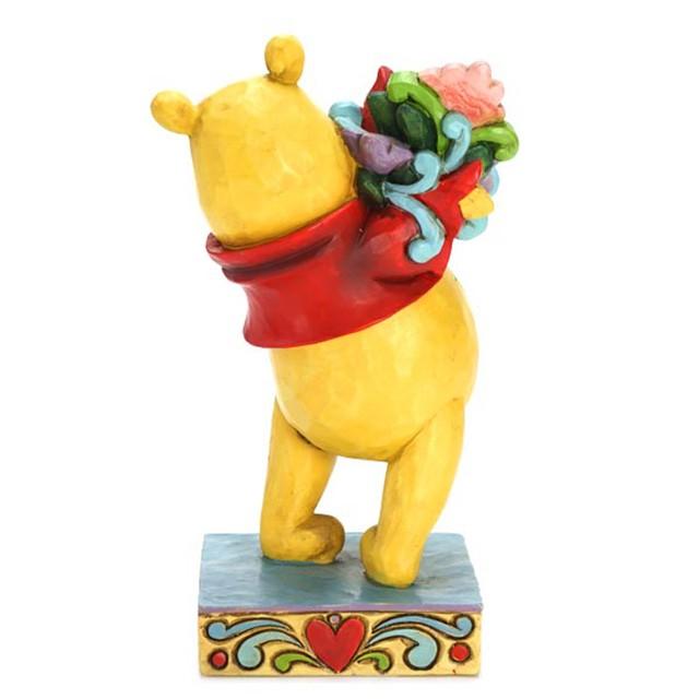 エネスコ ディズニートラディション 花束を持ったプーさん 木彫り調フィギュア くまのプーさん ギフト 出産祝い 誕生日 1歳 2歳 おもちゃ 男の子 3 歳 品質が 女の子