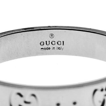 グッチ GUCCI アイコン リング ホワイトゴールド 073230 09850 9000 K18WG 指輪 icon ギフト プレゼント ユニセックス ウエディング 結婚指輪 新品｜salada-bowl｜03