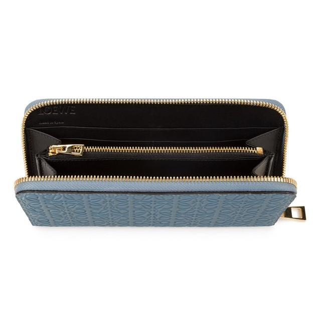 LOEWE ロエベ ラウンドファスナー長財布 ストーンブルー メンズ LOEWE ロエベ ラウンドファスナー長財布 ストーンブルー メンズ