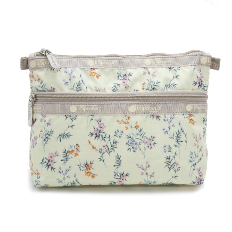 レスポートサック LeSportsac ポーチ コスメポーチ 7105 E547 COSMETIC CLUTCH コスメティック クラッチ CHEERFUL BLOOMS ライトイエロー系マルチ｜salada-bowl