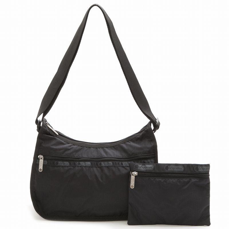 レスポートサック LeSportsac ショルダーバッグ 斜めがけバッグ 7520 5982 Classic Hobo クラシックホーボー BLACK SOLID ブラック｜salada-bowl