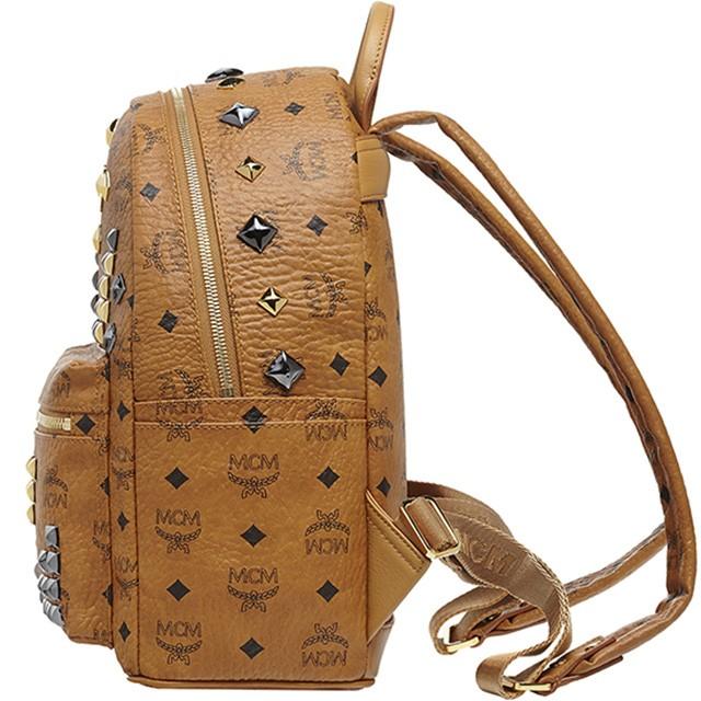 MCM エムシーエム リュック コニャック バックパック スタッズ MCM エムシーエム リュック コニャック バックパック スタッズ