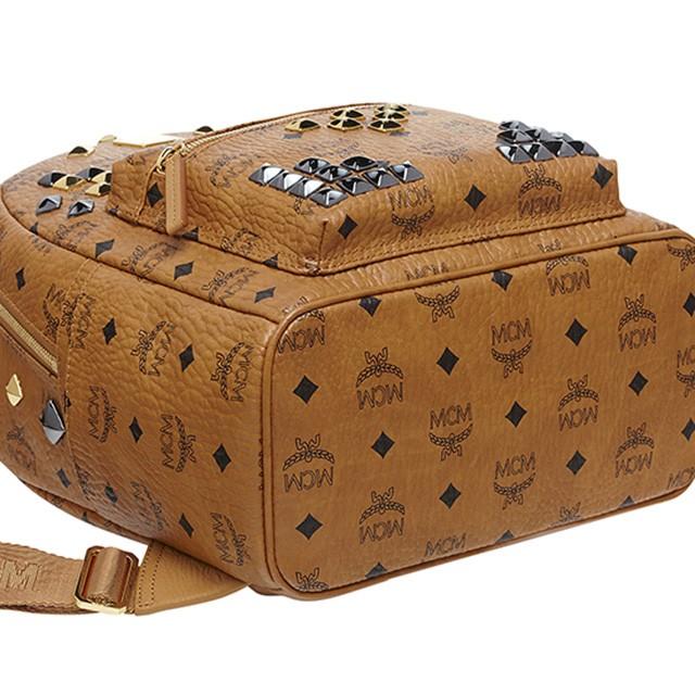 MCM エムシーエム リュック コニャック バックパック スタッズ MCM エムシーエム リュック コニャック バックパック スタッズ