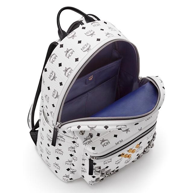 MCM リュック エムシーエム リュックサック MMK6SVE18 バック MEDIUM STARK BACKPACK ミディアム スターク バックパック M ホワイト WHITE 白｜salada-bowl｜05