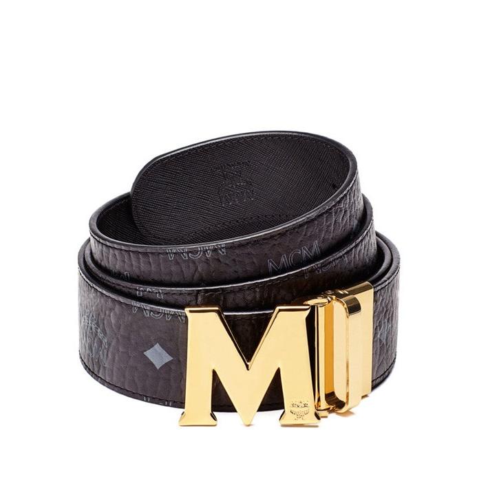 MCM エムシーエム ベルト MXB4AVI92 VISETOS ROUND BELT REVERSIBLE BELT ゴールドMバックル ヴィセトス ラウンド リバーシブルベルト ブラック BLACK 黒｜salada-bowl｜05