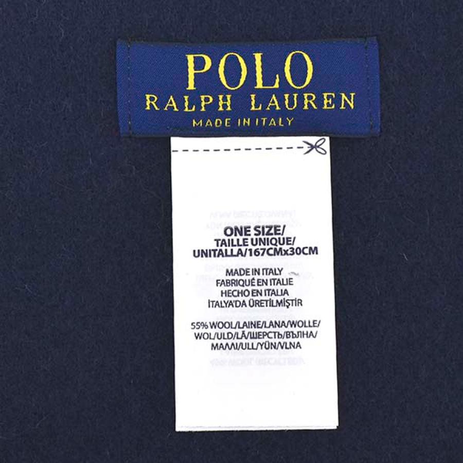 ラルフローレン Ralph Lauren ポロラルフローレン Polo Ralph Lauren マフラー PC0476 411 RECYCLED WOOL MUFFLER ウールマフラー CRUISE NAVY ネイビー系｜salada-bowl｜04