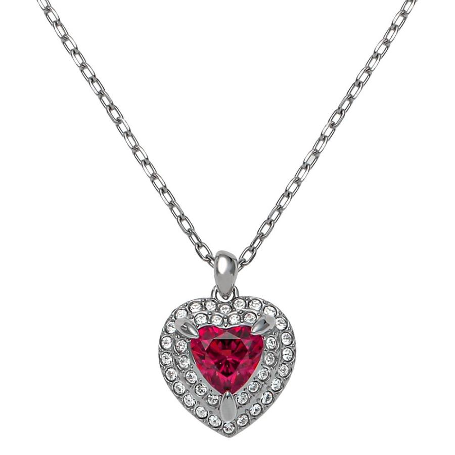 クリアランス通販店 ワン ペンダント ハート ネックレス スワロフスキー シルバー レッドクリスタル アクセサリー Swarovski One 3mcck 保証書付き Vealurologo Com