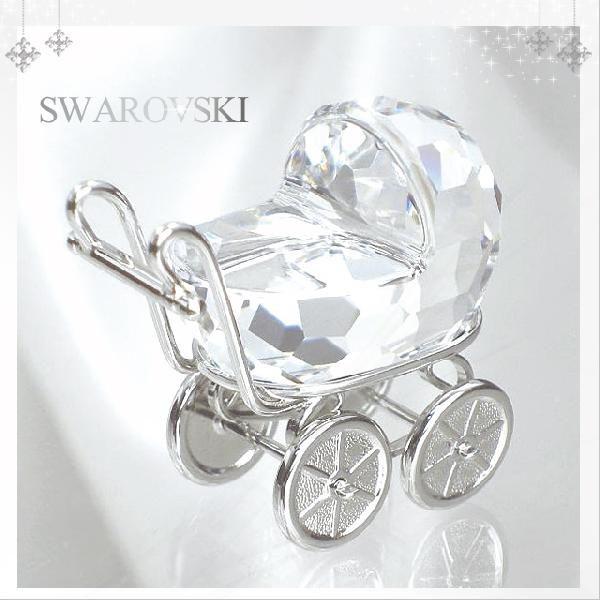 誕生日 プレゼント 女性 スワロフスキー 置物 SWAROVSKI 乳母車 ベビーカー ブランド 新作 レディース クリスタル｜salada-bowl