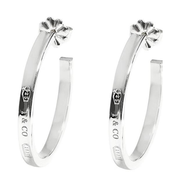 ティファニー TIFFANY 1837 ナローフープ ピアス ミディアム