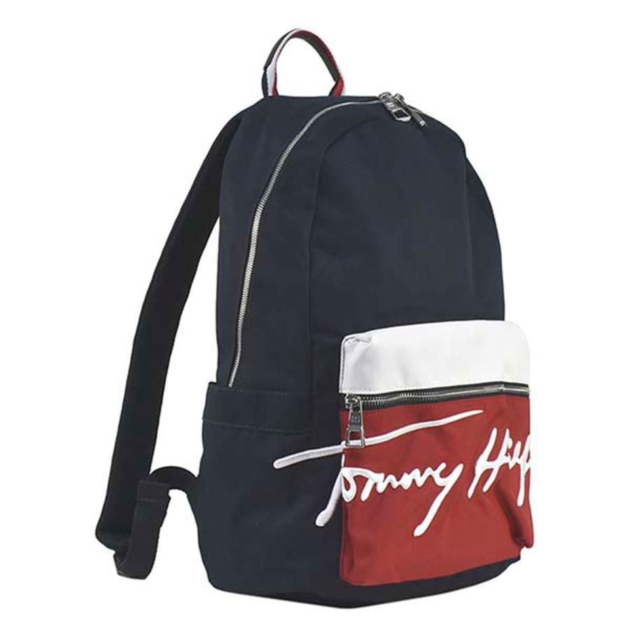 トミーヒルフィガー TOMMY HILFIGER バッグ リュックサック バックパック ネイビー レッド AM0AM07378 DW5