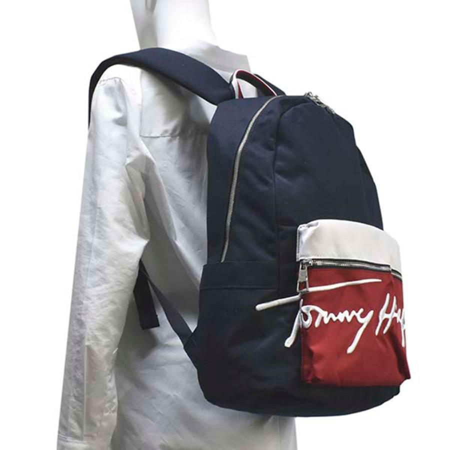 トミーヒルフィガー TOMMY HILFIGER バッグ リュックサック バックパック ネイビー レッド AM0AM07378 DW5