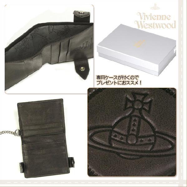 Vivienne Westwood ヴィヴィアンウエストウッド ブランド カードケース メンズ サークルインオーヴ 二つ折りカードケースDGY｜salada-bowl｜02