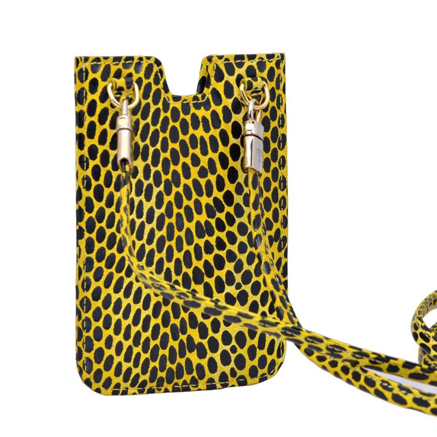 ヴィヴィアンウエストウッド Vivienne Westwood モバイルケース 5724VV147 PICCOLA PELLETTERIA SNAKE モバイルポーチ ポシェット GIALLO イエロー系スネーク｜salada-bowl｜04