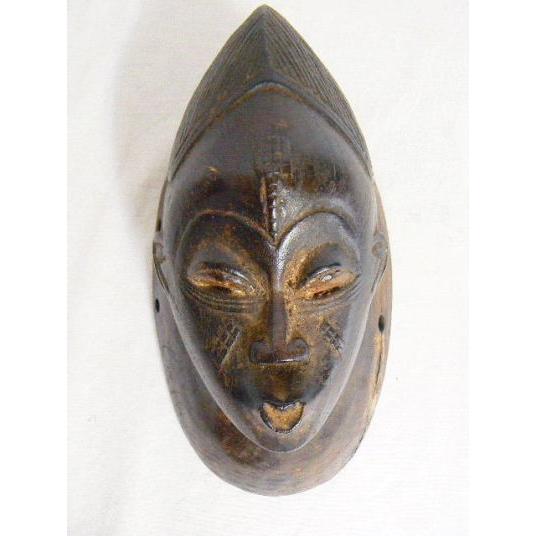 バウレ族マスク/アフリカ/アンティーク/マスク/木彫り/彫刻/木彫品