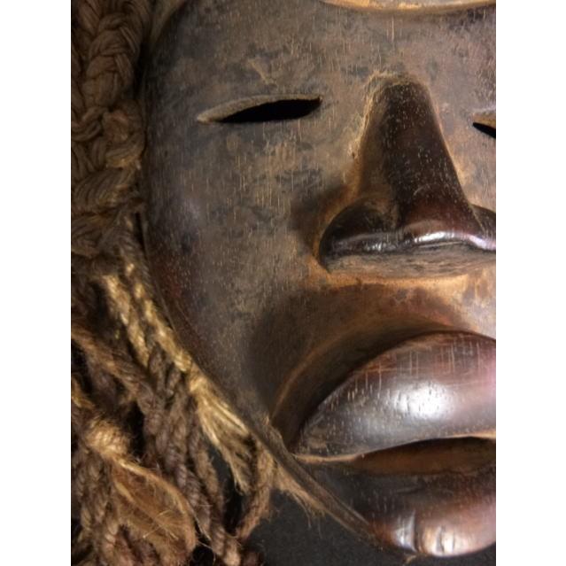 ダンマスク/アフリカ/アンティーク/マスク/木彫り/彫刻/木彫品/仮面