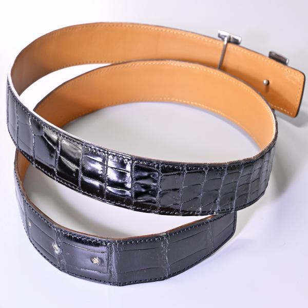 本物 極上品 エルメス 最高級ポロサスクロコダイルレザー 銀無垢 本物 極上品 エルメス 最高級ポロサスクロコダイルレザー 銀無垢