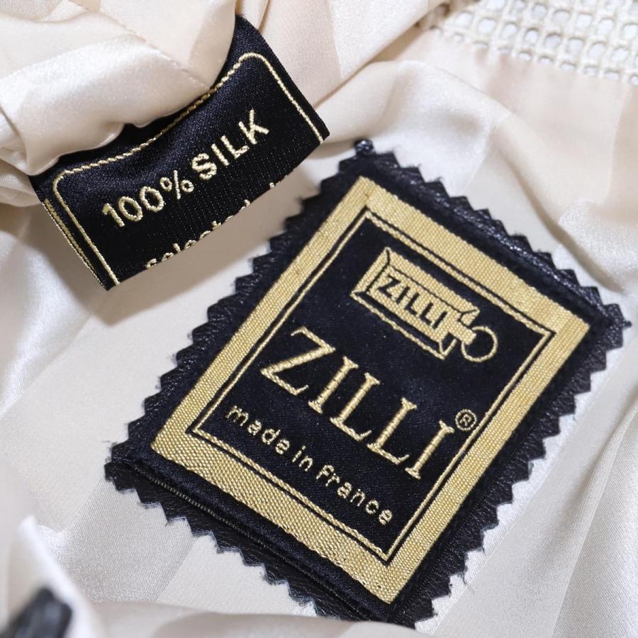 本物 極上品 ジリー CICERON 脱着ミンクファー毛皮襟 ZILLIシルク裏地
