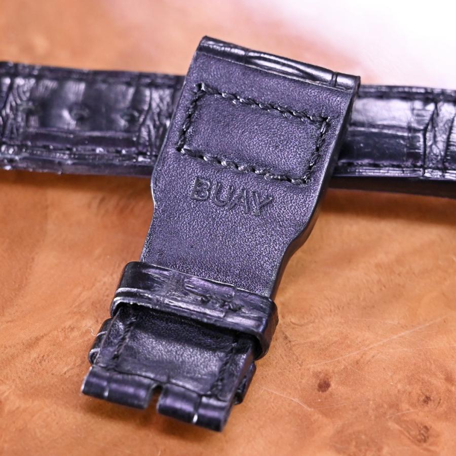 IWC レザーベルト ブラウン クロコ 本物 極上品 IWC 純正品 パイロットウォッチ クロコダイルレザーベルト