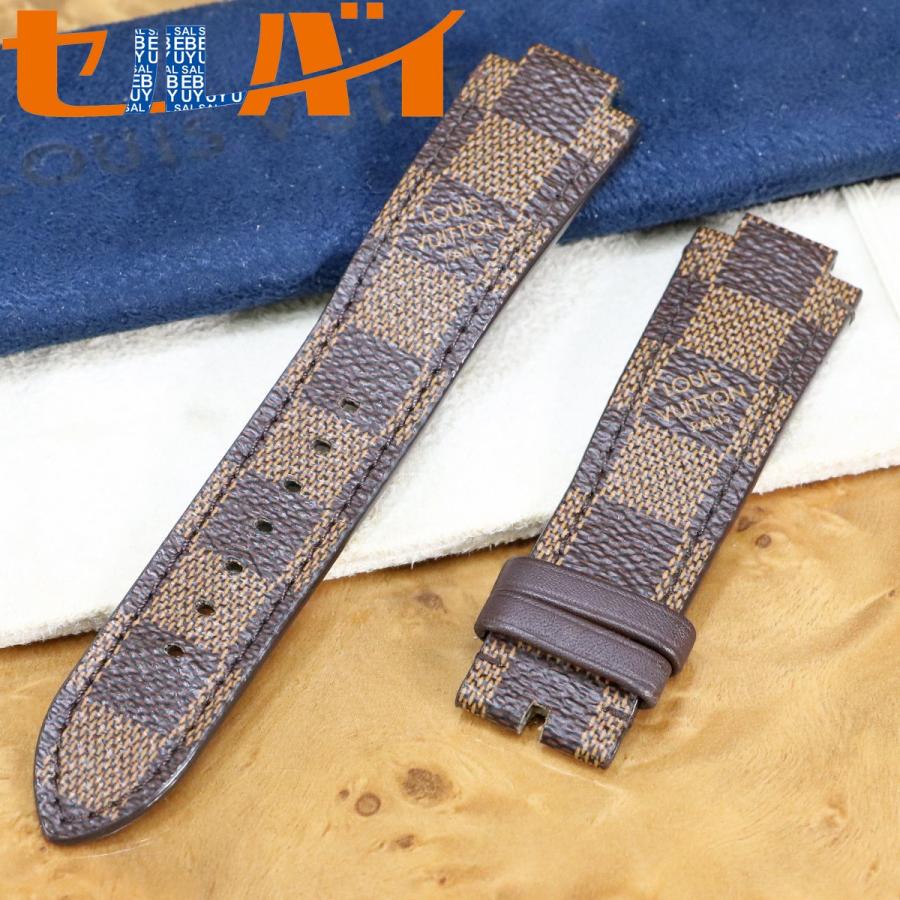 [美品]LV ルイヴィトン タンブール ダミエ レザーベルト (L) 本物 美品 ルイヴィトン 純正品 ダミエ キャンバス タンブール ベルト