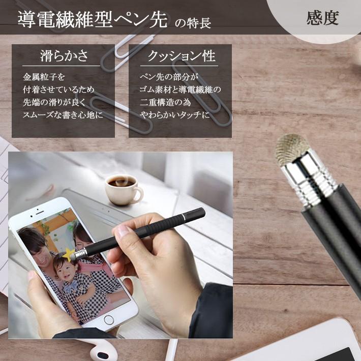 超高感度 タッチペン 極細 ペン先が見えるディスク型 / 導電繊維型
