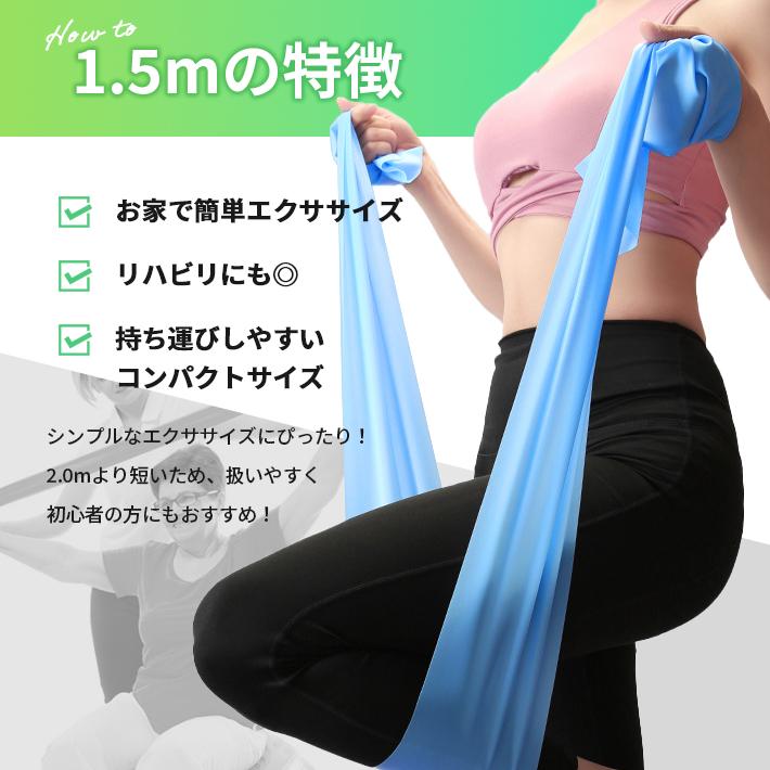 エクササイズバンド ゴム トレーニングチューブ 【全5色】ヨガバンド