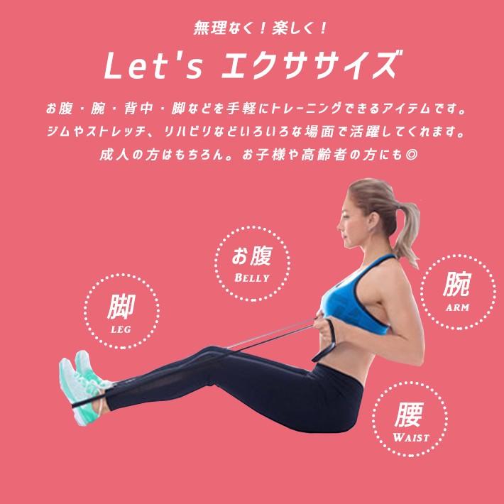 トレーニング チューブ リング ロング 210cm「負荷：約2Kg〜約7Kg