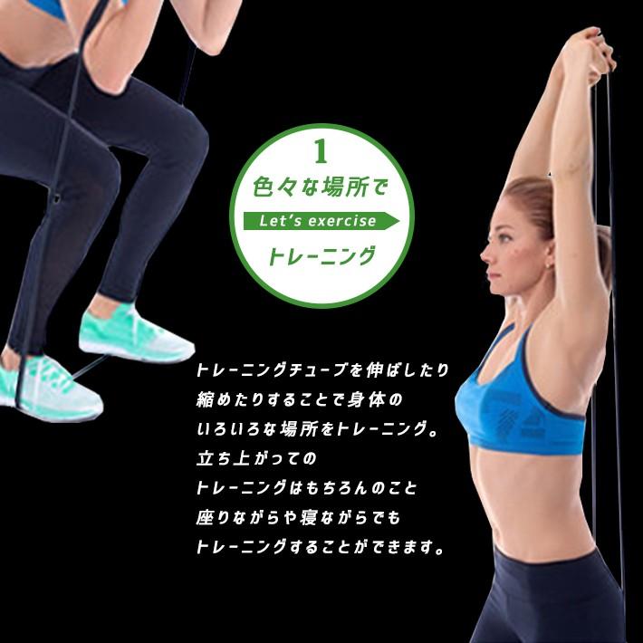 トレーニング チューブ リング ロング 210cm「負荷：約2Kg〜約7Kg