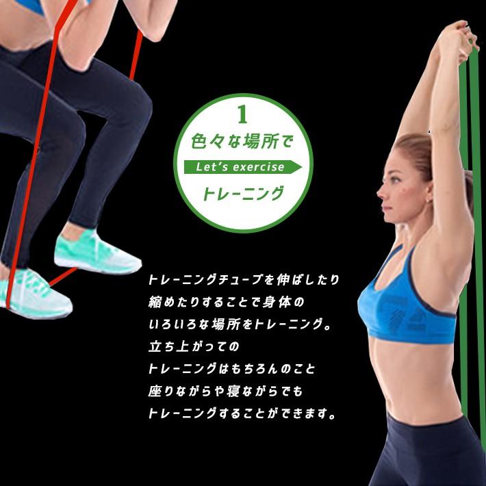 トレーニング チューブ リング ロング 210cm【負荷別 メガ盛り5
