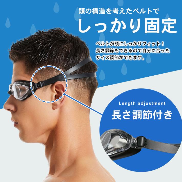 スイミングゴーグル 曇り止め 大人用 メンズ レディース 男女兼用 PC