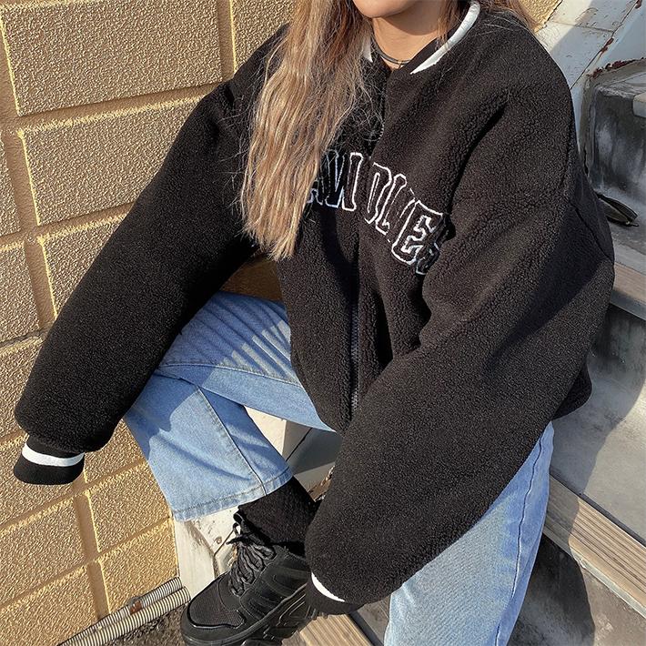 Rakuten スタジャン レディース スタジアムジャンパー ジャケット ブルゾン アウター フード付き 長袖 ゆったり コート 原宿ファッション21新作 Dprd Jatimprov Go Id