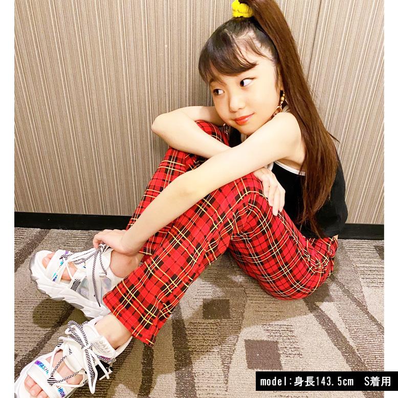 チェックフレアスウェットパンツ メール便可 フレアパンツ