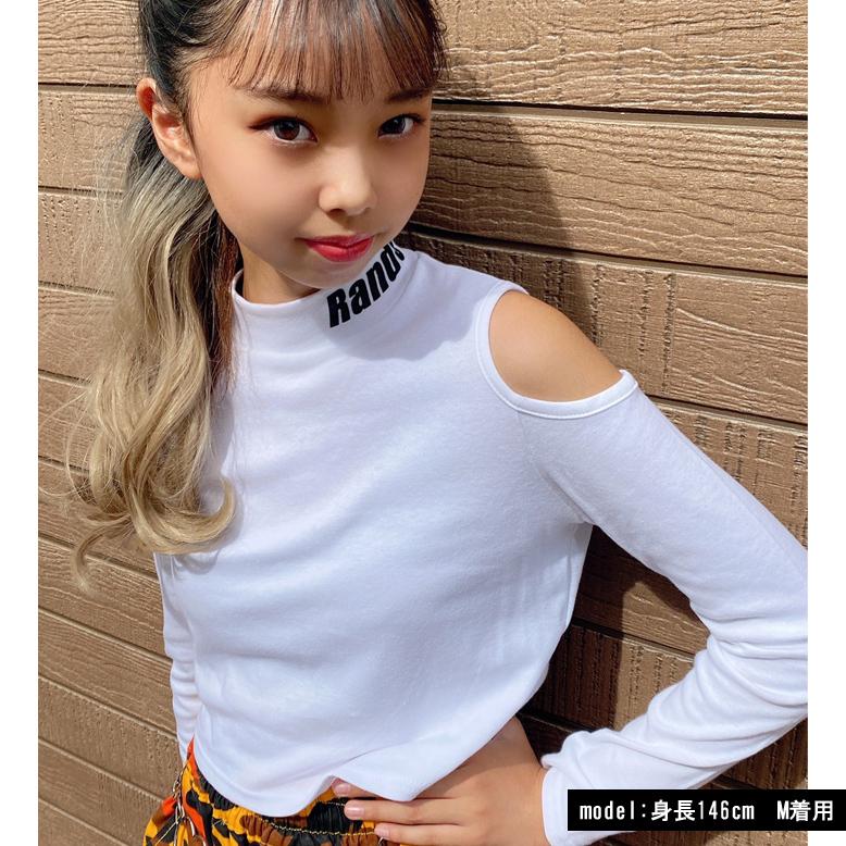 d.i.a 肩あき ロンＴ 肩あきハイネックロンT 長袖 無地 日本製 チビT ロゴプリント キッズ