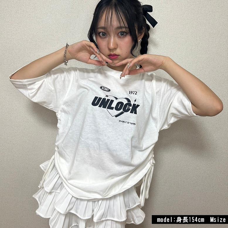 ゆるたん UNLOCKptストリングBIG-T 7分袖 日本製 ゆるT キッズ ダンス衣装