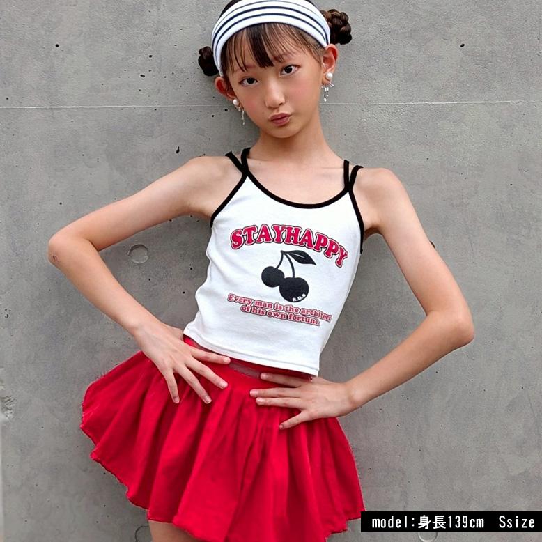 チェリーpt配色キャミ 日本製 インナー ダンス 衣装 ジュニア