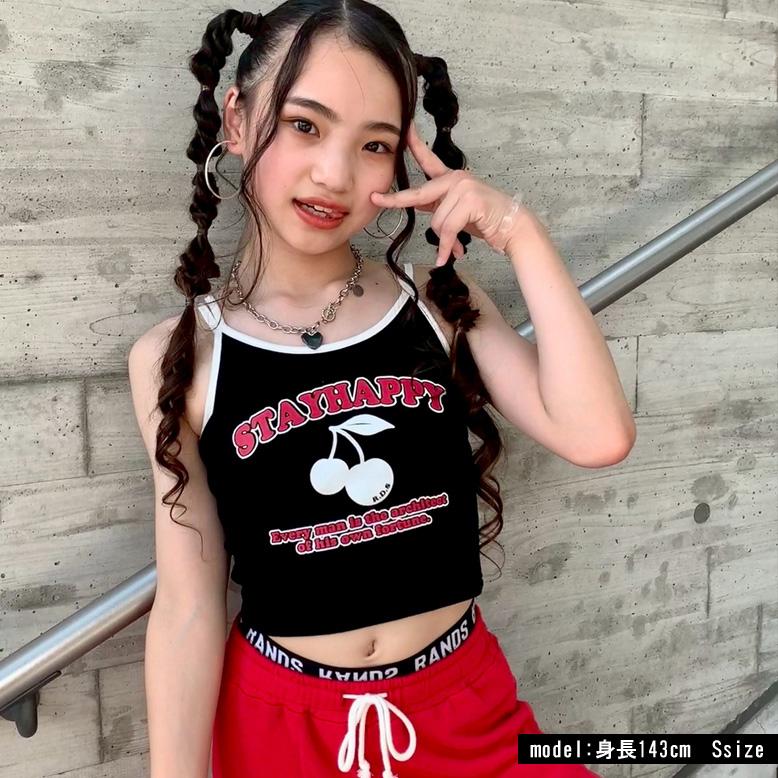 チェリーpt配色キャミ 日本製 インナー ダンス 衣装 ジュニア