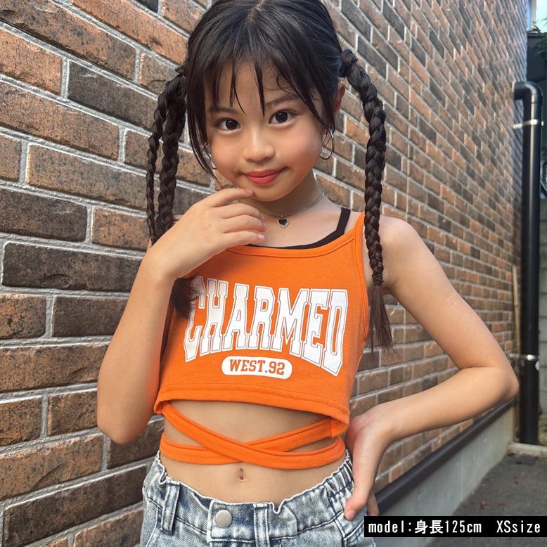 クロスタイバックリボンキャミ 日本製 インナー ダンス 衣装 ジュニア