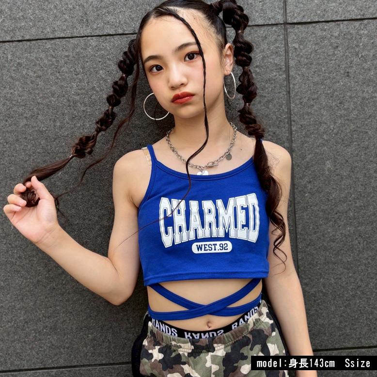 クロスタイバックリボンキャミ 日本製 インナー ダンス 衣装 ジュニア