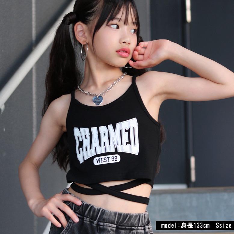 クロスタイバックリボンキャミ 日本製 インナー ダンス 衣装 ジュニア