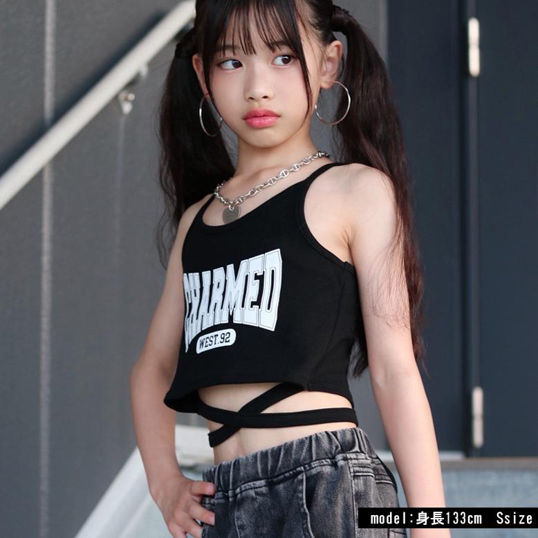 クロスタイバックリボンキャミ 日本製 インナー ダンス 衣装 ジュニア