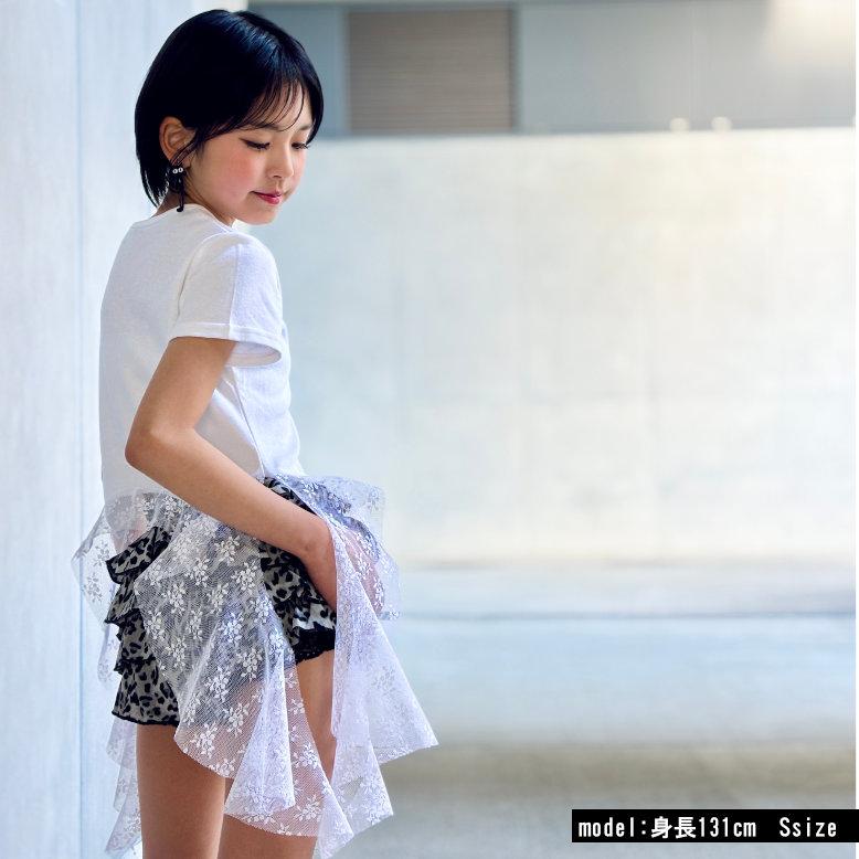 レーススイングT 半袖T Tシャツ 日本製 キッズ ダンス衣装 b5282/10