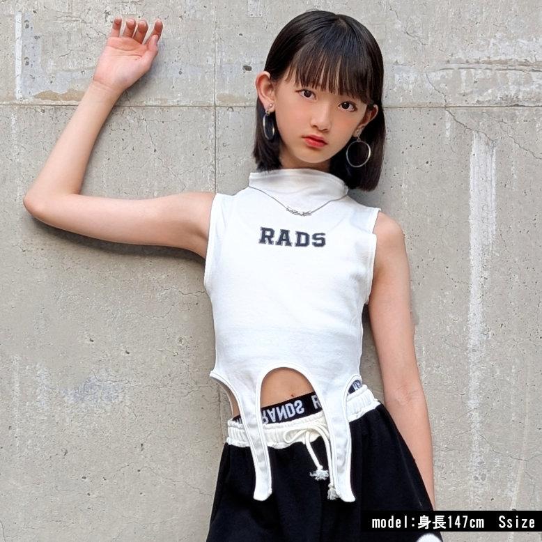 ノースリーブガーターベルトトップス ノースリ ハイネック 日本製